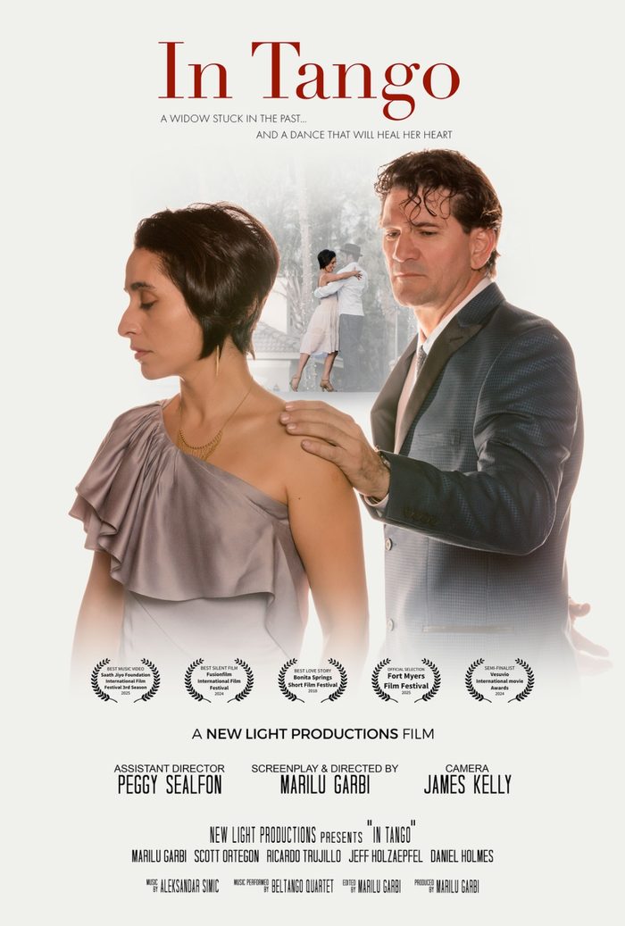Poster for In Tango, a 2019 short film written, directed and produced by Marilu Garbi